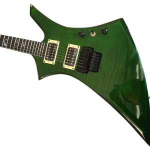 Custom Race KE2 Transparent Green Kelly Tree Of Life Inlay Guitar