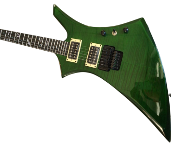 Custom Race KE2 Transparent Green Kelly Tree Of Life Inlay Guitar Floyd Rose Tremolo