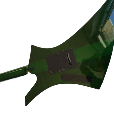 Custom Race KE2 Transparent Green Kelly Tree Of Life Inlay Guitar - Image 8