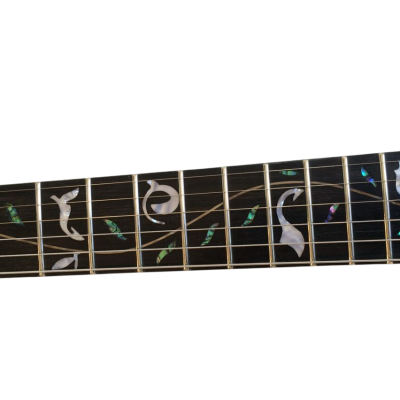 Custom Race KE2 Transparent Green Kelly Tree Of Life Inlay Guitar - Image 7