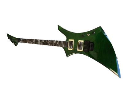 Custom Race KE2 Transparent Green Kelly Tree Of Life Inlay Guitar Floyd Rose Tremolo - Image 4