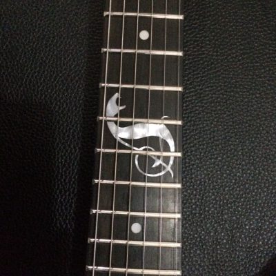 Custom Obsidian James Snakebyte White Electric Guitar - Image 7