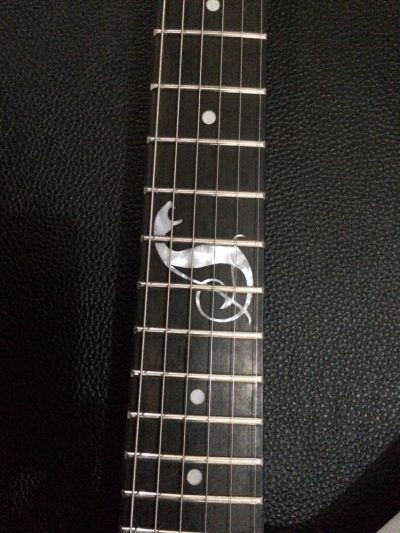 Custom Obsidian James Snakebyte White Electric Guitar - Image 7