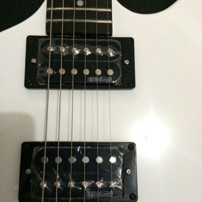 Custom Obsidian James Snakebyte White Electric Guitar - Image 8