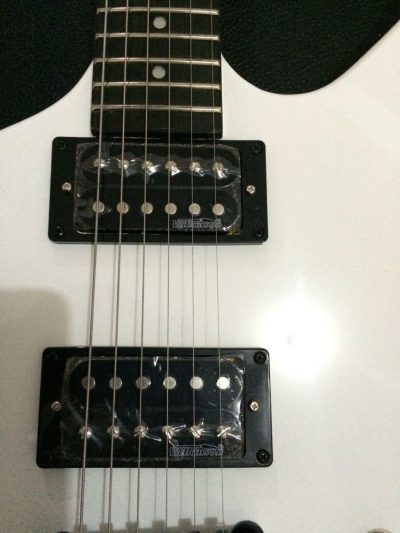 Custom Obsidian James Snakebyte White Electric Guitar - Image 8