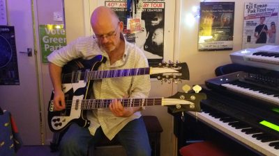 Custom Nova 4080 Geddy Lee Double Neck Black 4 String Bass 12 String Guitar - Image 9