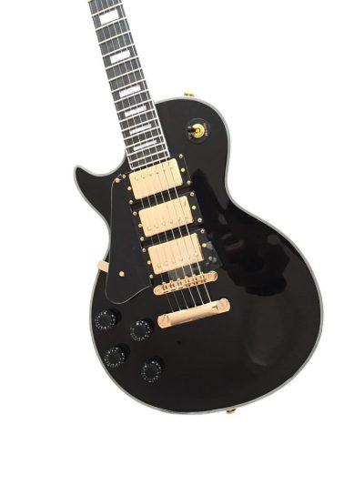 Custom Crown Peter Frampton Black Beauty Electric Guitar 3 Pickups