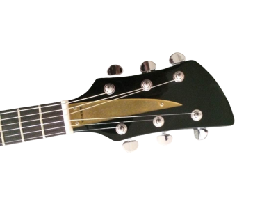 Custom Nova Black Gold Pickguard Jetglo 325C64 21 Inch Scale Length Electric Guitar - Image 3