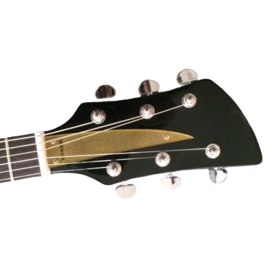 Custom Nova Black Gold Pickguard Jetglo 325C64 21 Inch Scale Length Electric Guitar - Image 3