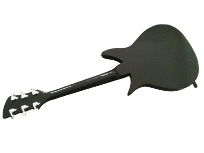 Custom Nova Black Gold Pickguard Jetglo 325C64 21 Inch Scale Length Electric Guitar - Image 5