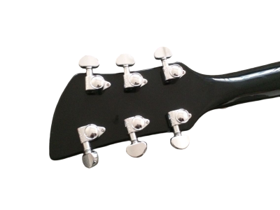Custom Nova Black Gold Pickguard Jetglo 325C64 21 Inch Scale Length Electric Guitar - Image 7