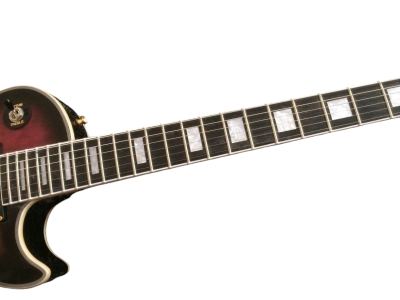 Custom Crown Black Pinkburst Solid Curly Maple Top Electric Guitar - Image 5