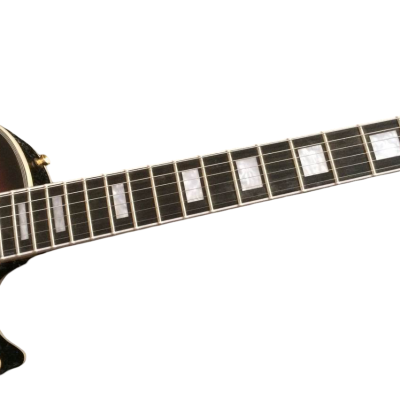 Custom Crown Black Pinkburst Solid Curly Maple Top Electric Guitar - Image 5