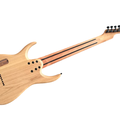 Custom Topaz Black Machine Turquoise Iris Burst 8 String Guitar - Image 2