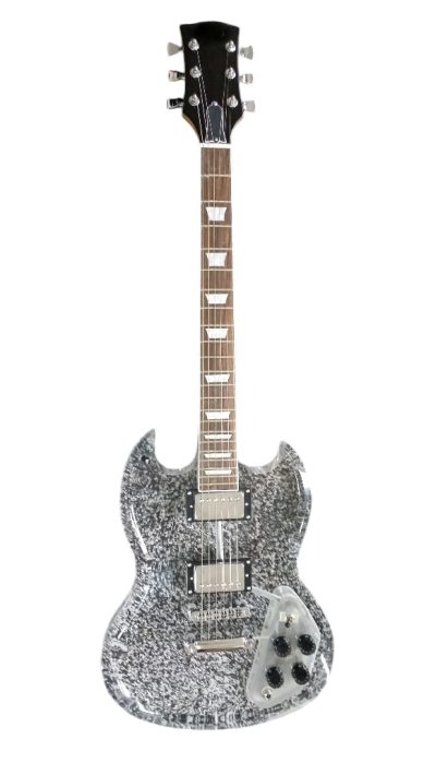 Custom Crown SG Plexiglass Acrylic Lucite Body Led Electric Guitar - Image 10