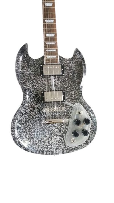 Custom Crown SG Plexiglass Acrylic Lucite Body Led Electric Guitar