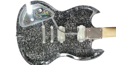 Custom Crown SG Plexiglass Acrylic Lucite Body Led Electric Guitar - Image 5