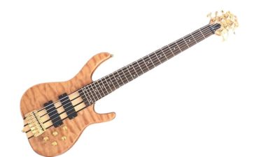 Custom Denver Elite BSR Natural Quilted Maple 6 String Bass - Image 2