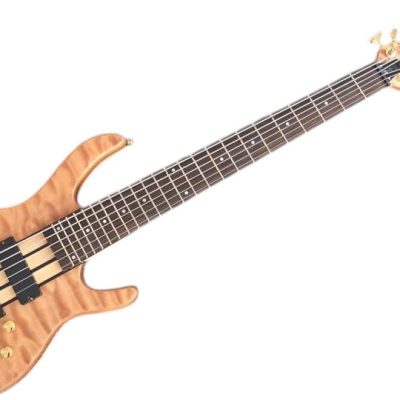 Custom Denver Elite BSR Natural Quilted Maple 6 String Bass - Image 2
