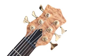 Custom Denver Elite BSR Natural Quilted Maple 6 String Bass - Image 4