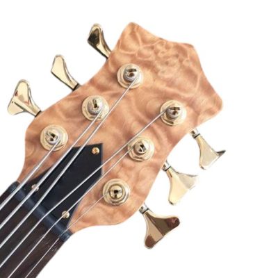 Custom Denver Elite BSR Natural Quilted Maple 6 String Bass - Image 4