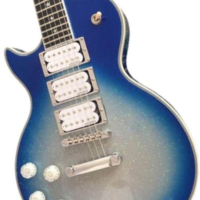 Custom Crown Ace Frehley Budokan Robot Blue Sparkle Sunburst Electric Guitar