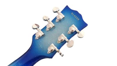 Custom Crown Ace Frehley Budokan Robot Blue Sparkle Sunburst Electric Guitar - Image 8