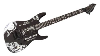 Custom Obsidian Kirk Hammett Ouija Black Good Bye Electric Guitar Black Neck - Image 8