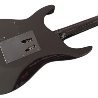 Custom Obsidian Kirk Hammett Ouija Black Good Bye Electric Guitar Black Neck - Image 4