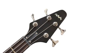 Custom Crown Korina Flying V Black 4 String Bass - Image 7