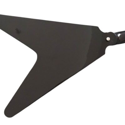 Custom Crown Korina Flying V Black 4 String Bass - Image 5