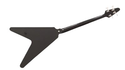 Custom Crown Korina Flying V Black 4 String Bass - Image 4