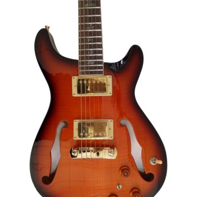 Custom Monarch SE Hollowbody II Piezo Fhole Amber Burst Guitar
