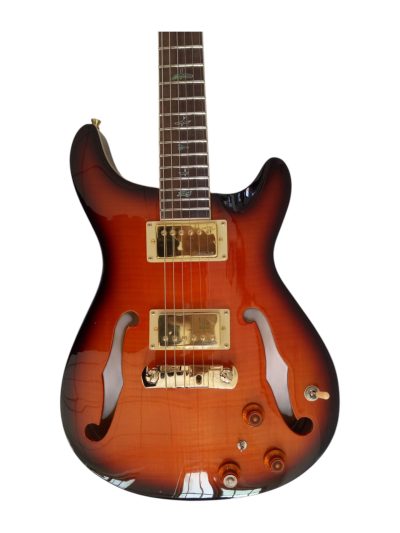 Custom Monarch SE Hollowbody II Piezo Fhole Amber Burst Guitar