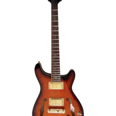 Custom Monarch SE Hollowbody II Piezo Fhole Amber Burst Guitar - Image 7