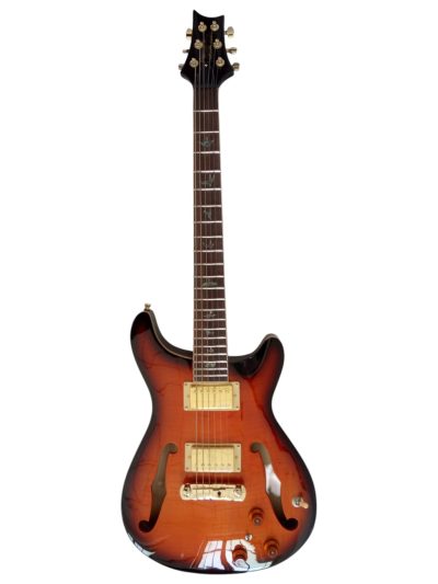 Custom Monarch SE Hollowbody II Piezo Fhole Amber Burst Guitar - Image 7