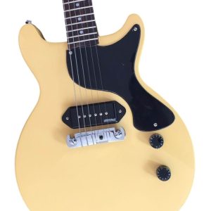 Custom Crown Junior Double Cutaway TV Aged Yellow P90 Pickup Wraparound Tailpiece Guitar