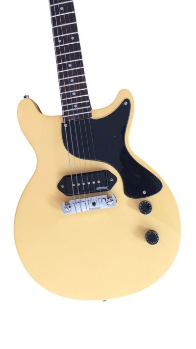 Custom Crown Junior Double Cutaway TV Aged Yellow P90 Pickup Wraparound Tailpiece Guitar