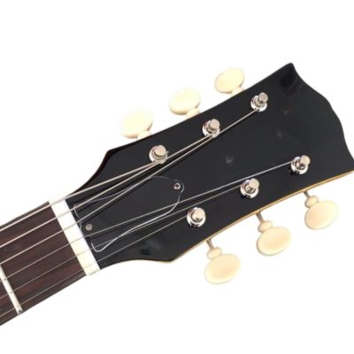 Custom Crown Junior Double Cutaway TV Aged Yellow P90 Pickup Wraparound Tailpiece Guitar - Image 6