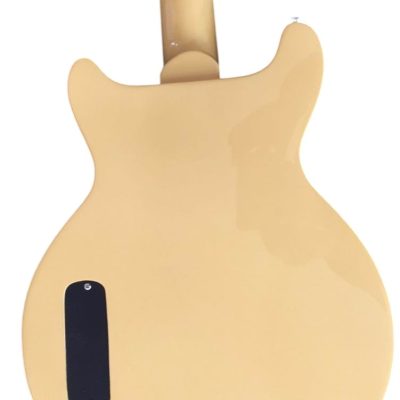 Custom Crown Junior Double Cutaway TV Aged Yellow P90 Pickup Wraparound Tailpiece Guitar - Image 4