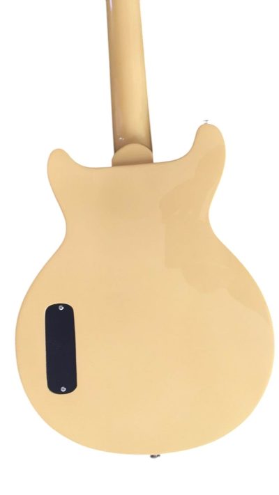 Custom Crown Junior Double Cutaway TV Aged Yellow P90 Pickup Wraparound Tailpiece Guitar - Image 4