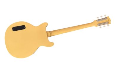 Custom Crown Junior Double Cutaway TV Aged Yellow P90 Pickup Wraparound Tailpiece Guitar - Image 3