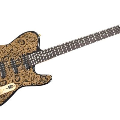 Custom Regent Gold James Paisley Flower Pattern Electric Guitar Rosewood Fretboard 3 Pickups - Image 9