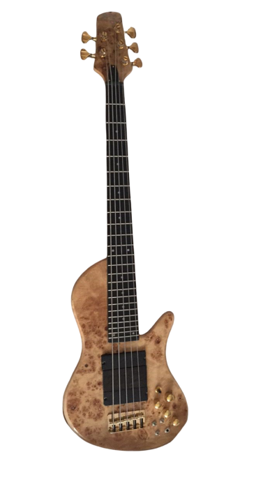 Custom Solis Burl Maple Top Emperor II 5 String Bass - Image 3