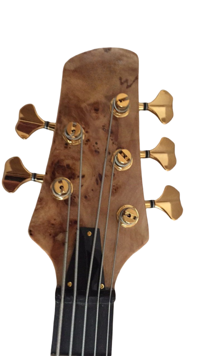 Custom Solis Burl Maple Top Emperor II 5 String Bass - Image 2