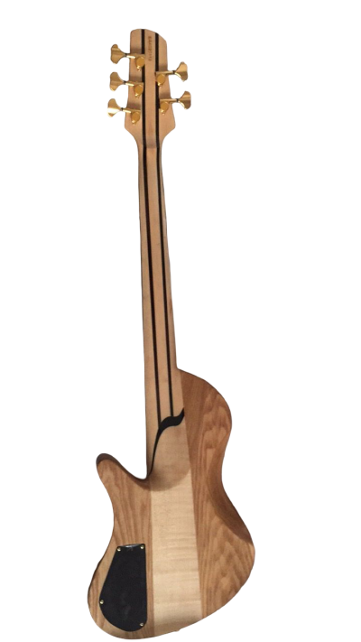 Custom Solis Burl Maple Top Emperor II 5 String Bass - Image 4