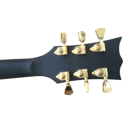 Custom Obsidian Hetfield Iron Cross Matte Black Electric Guitar - Image 8