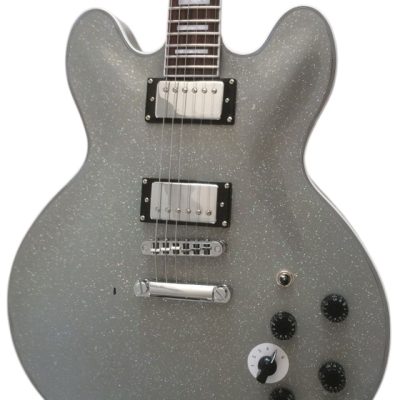 Custom Crown Silver Sparkle Metallic BB King Lucille Guitar