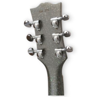 Custom Crown ES335 BB King Lucille Silver Sparkle Electric Guitar - Image 6