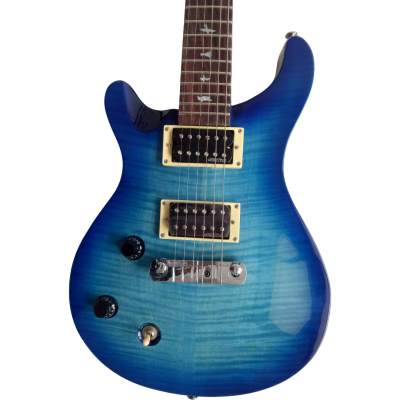 Custom Monarch Flamed Maple Veneer Top SE Whale Blue Electric Guitar Left Handed